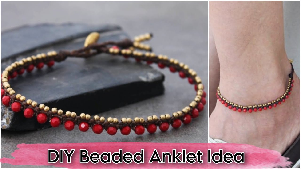 How To Make Beaded Anklet At Home | DIY Macrame | Creation&you