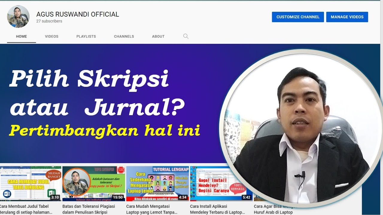 Tugas Akhir Pilih Skripsi atau Jurnal? Mana yang lebih mudah?