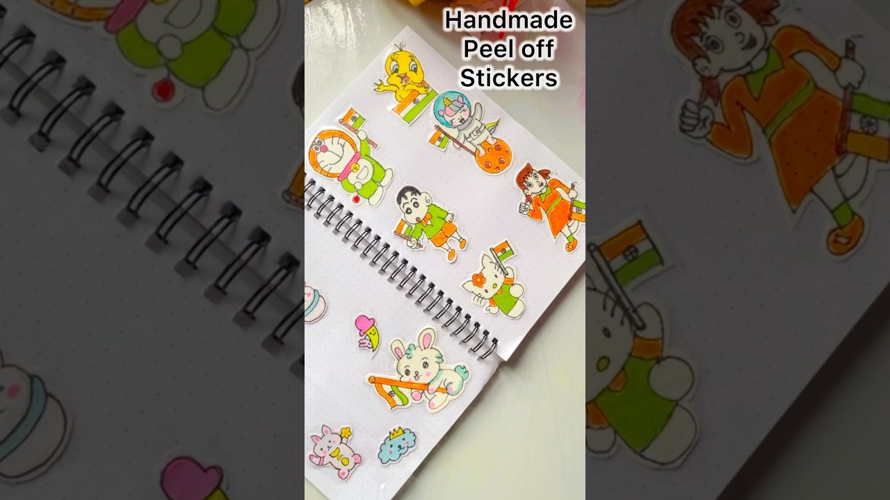 Handmade Tiranga🇮🇳 cheapest stickers for kids #satisfying #youtubeshorts #shorts #shortsviral