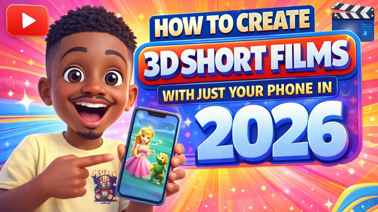 How to create a 3D cartoon shot film  with just your phone in 2026 📲🔥 ( Step by step tutorial)