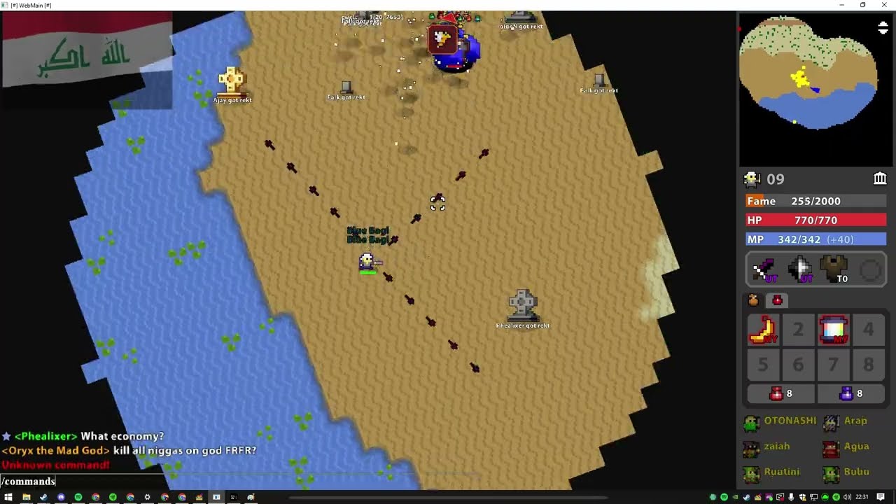 Hacking on Cosmic Realms Admin Account (Rotmg Private Server)