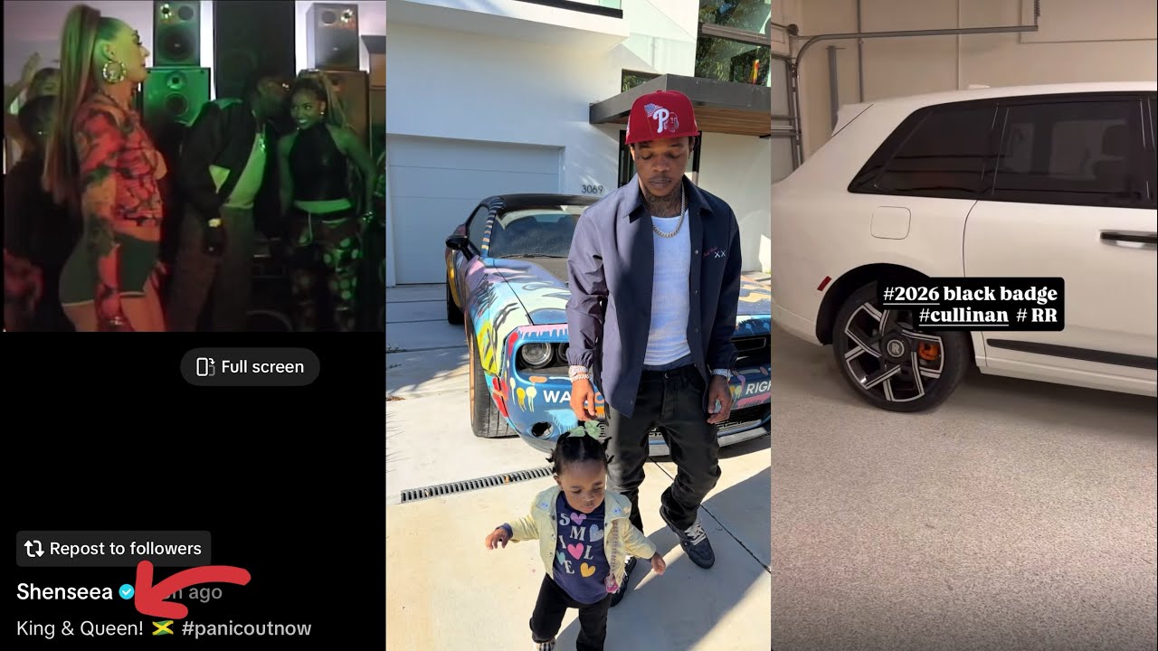 VYBZ KARTEL SHOWS OFF 2026 BLACK BADGE CULLINAN RR+SHENSEEA SEH SHE A DI QUEEN &KARTEL A KING 👑 👀🙄😳😱