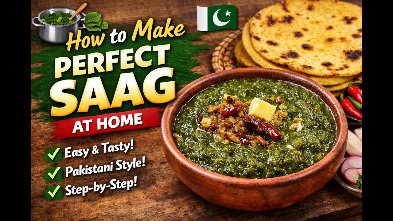 How to Make Perfect Saag at Home  Traditional Pakistani Saag Recipe  Easy & Delicious