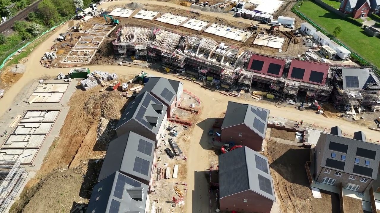 Drone footage of our Woodland Place site currently in development - April 2025