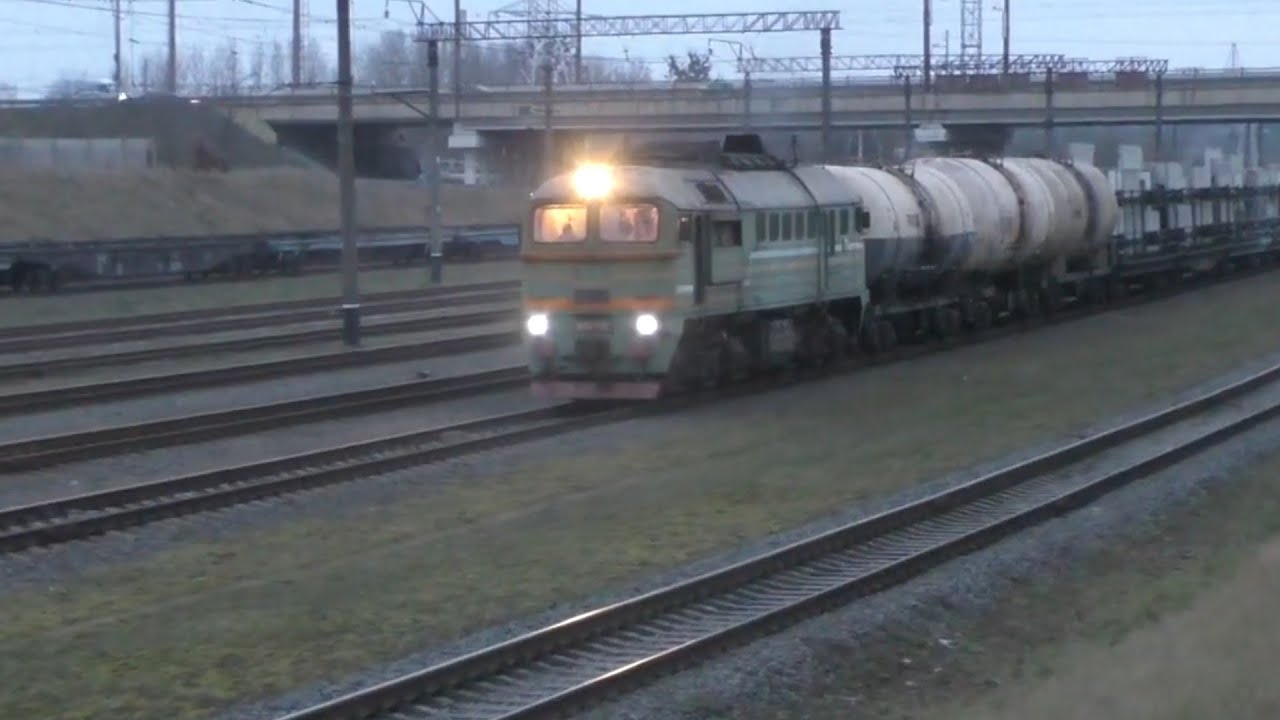 Тепловоз М62К-1125 на ст. Лососно