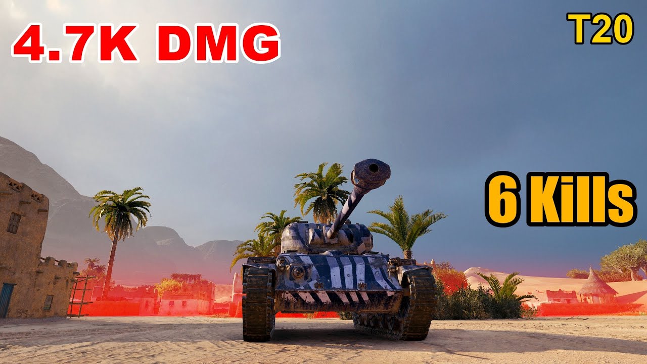 T20 - 4.7K Damage - 6 Kills - Map: Airfield - Player: World_of_Tobias - Server: EU | World of Tanks