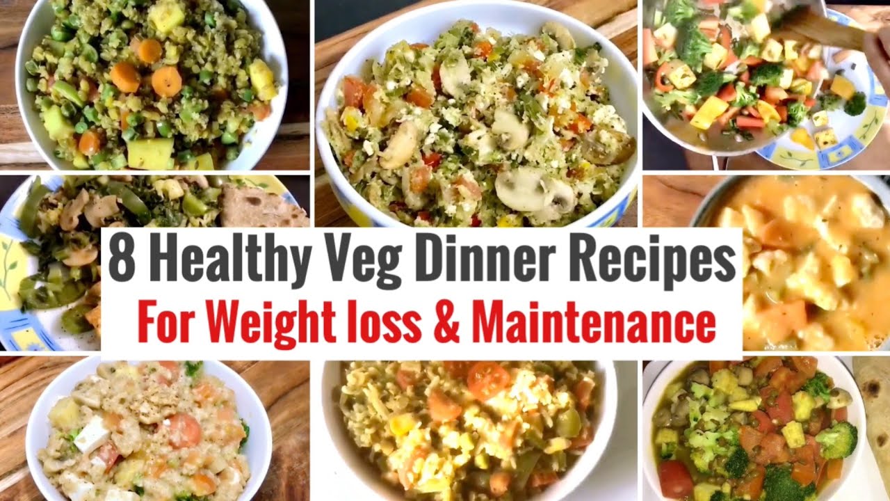 8 Healthy Vegetarian Indian Dinner Recipes | Weight loss Dinner Ideas | High Protein & Veggies
