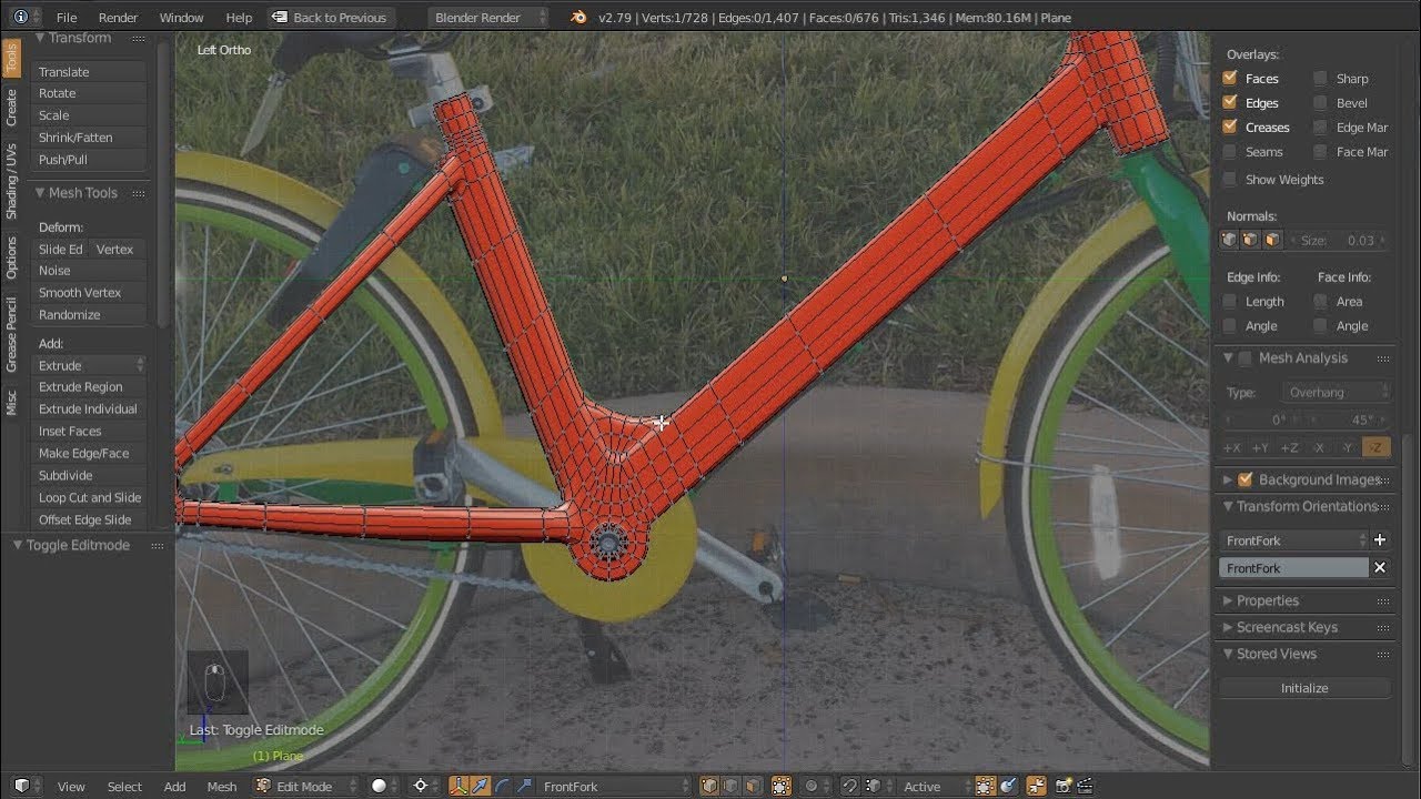 Modeling A Bicycle With Blender - Modeling The Frame