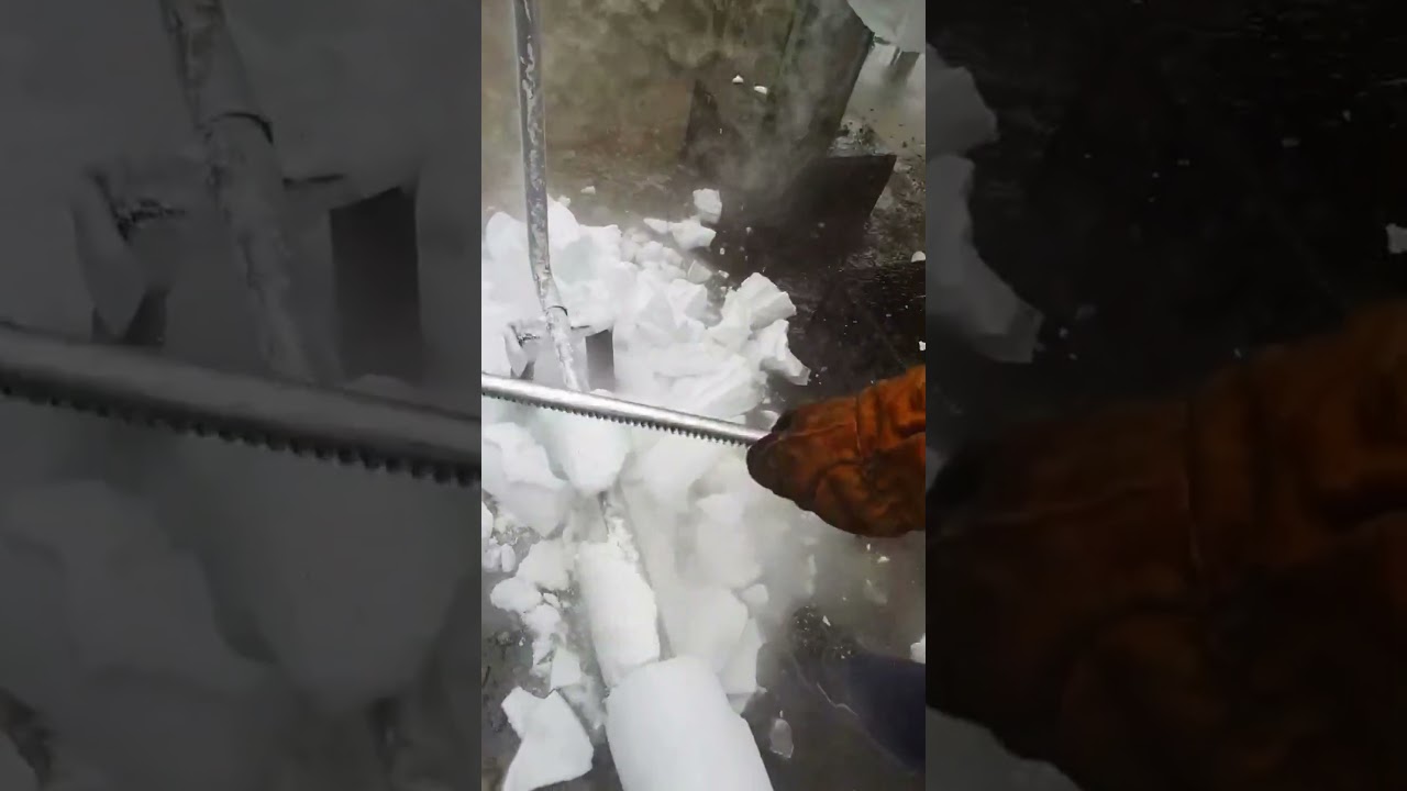 Deicing process of frozen nitrogen pipeline1080P HD #copper #wood #woodart #automobile