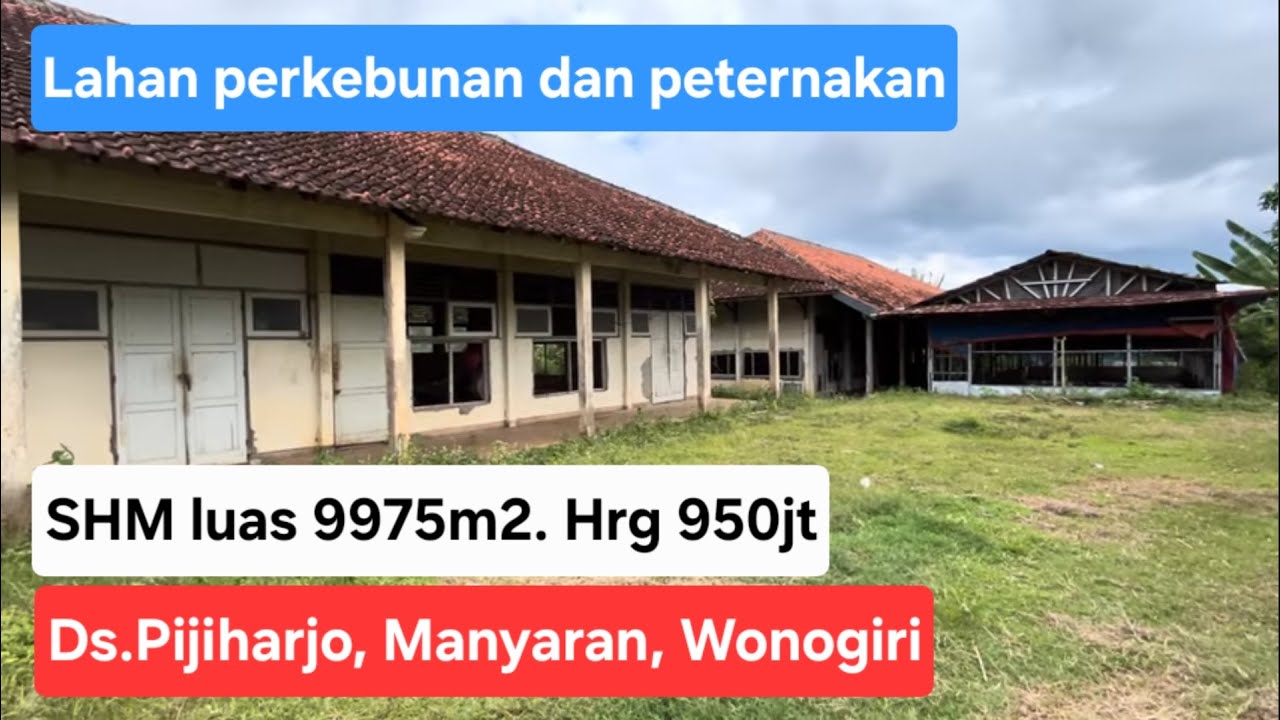 Lahan perkebunan dan peternakan bonus 4 bangunan permanen, 4 bangunan kandang ayam dari baja ringan