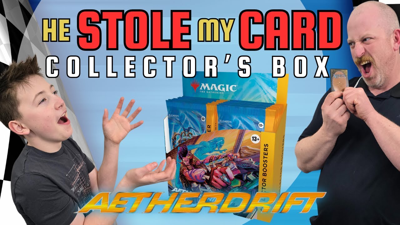 MTG Aetherdrift Collector Box Battle | He Stole My Card! 😡