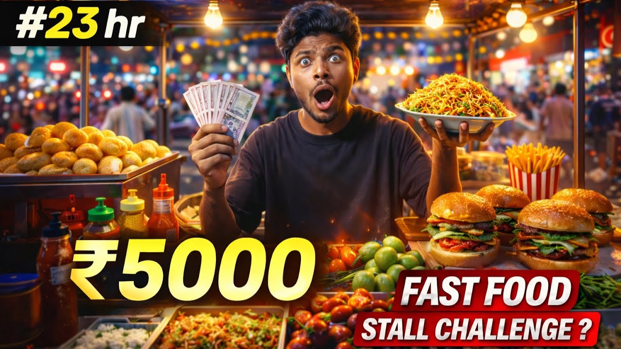 I Spent ₹5,000 at a Fast Food Stall 😱 (Is it Worth it?)