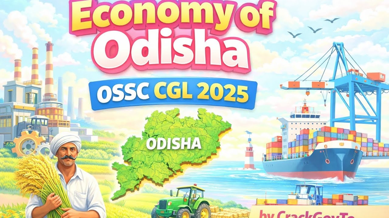 Odisha GK (Economy of Odisha MCQ) for OSSC CGL/OSSC CHSL/ OSSSC RI&ARI @CrackGovtO 