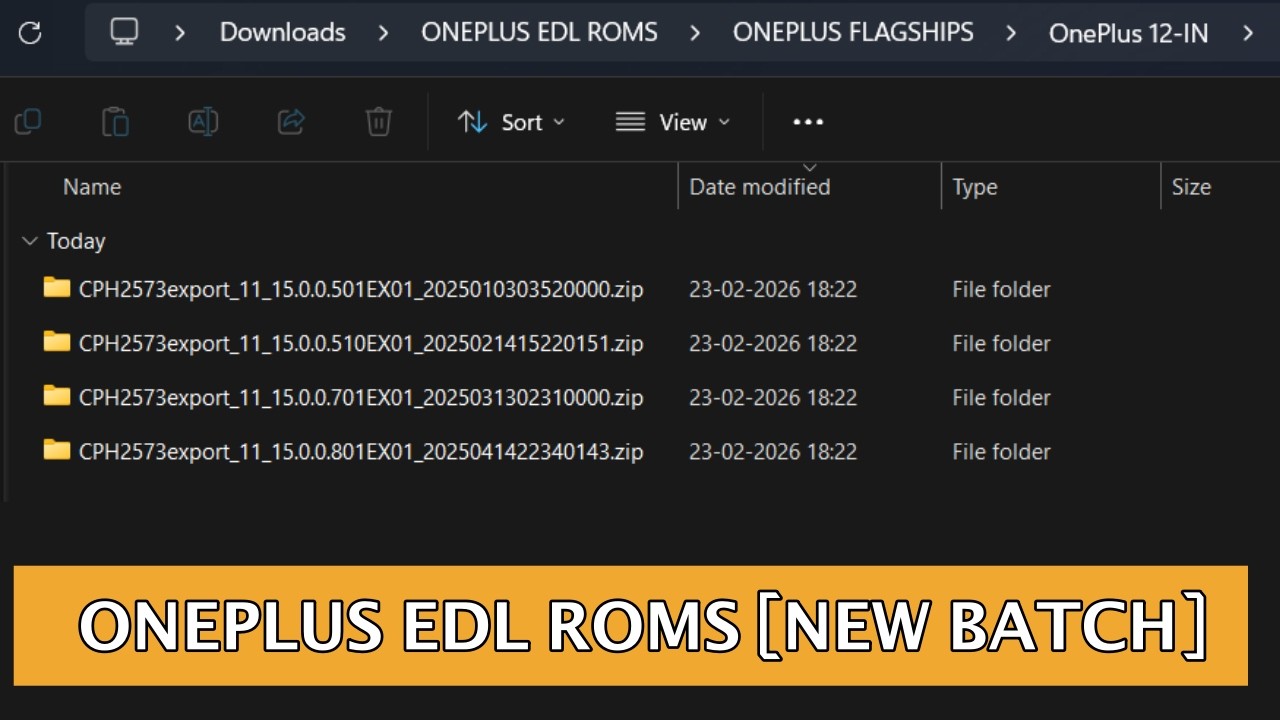 Вышла новая коллекция прошивок OnePlus EDL.