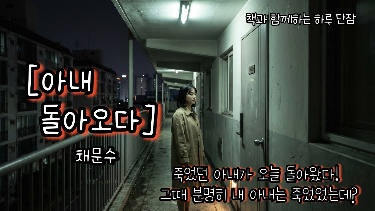 #잠자며듣는소설, 죽었던 아내가 오늘 돌아왔다! 그때 분명히 내 아내는 죽었었는데? [아내 돌아오다] 채문수 소설 #책읽어주는남자 #오디오북 #책과함께하는하루단잠
