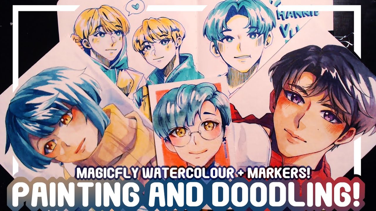 Painting And Doodling! |Magicfly Watercolor + Markers
