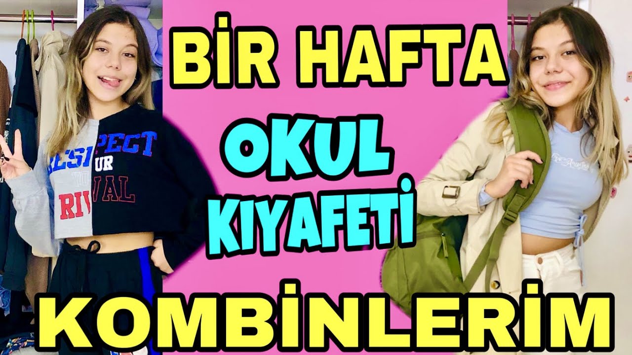 BİR HAFTA BOYUNCA OKUL KIYAFETLERİMİ NASIL KOMBİNLEDİM. KOMBİN VLOG. Tuana Zeybek