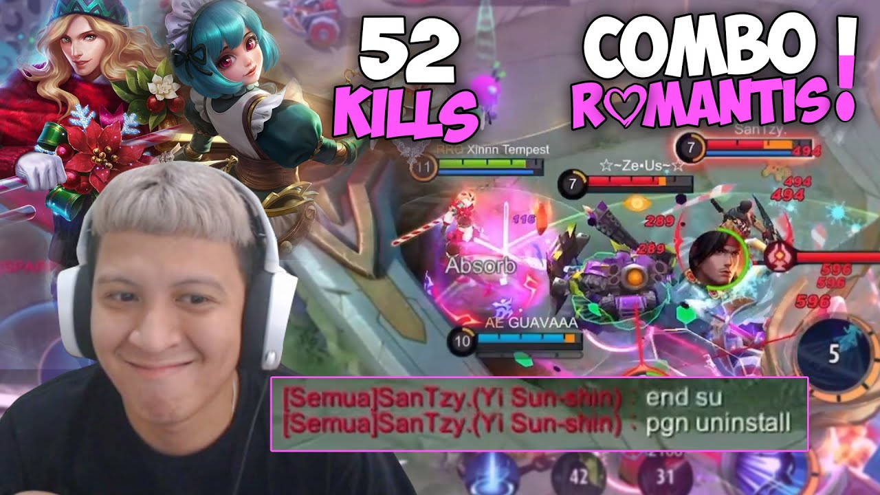 LANCELOT XIN MENGGILA KERASUKAN ANGELA 52 KILLS ! COMBO ROMANTIS VALENTINE ! MUSUH AUTO UNINSTALL !
