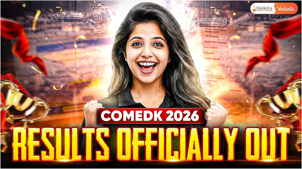 🔥COMEDK 2026 Results Officially Out 🔥 Rank Card & What's Next | Jasmin Mam