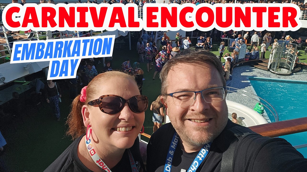 День посадки на круиз Carnival Encounter | От сдачи багажа до вечеринки в стиле 80-х!