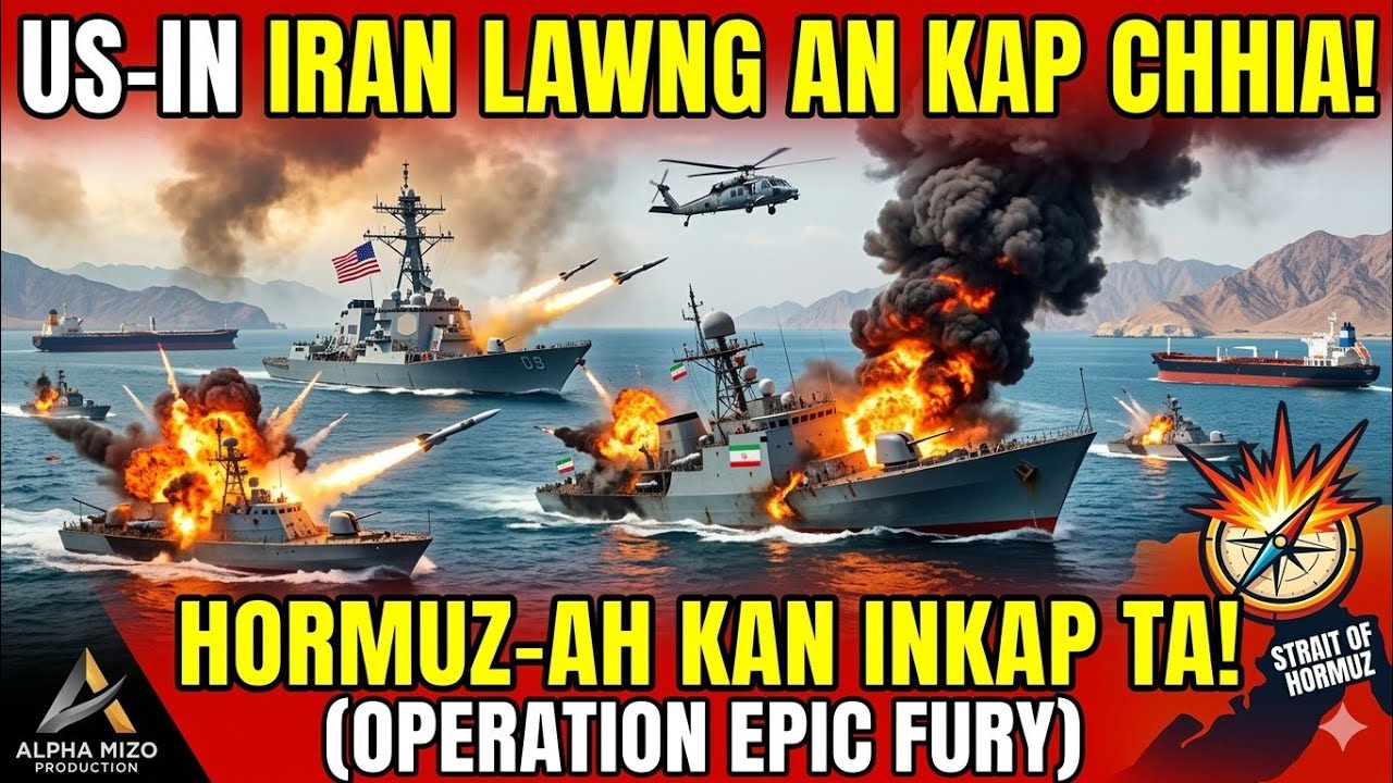 Iran in Strait of hormuz ah bomb a kam ta, US in lawng 10 an kap chhia, Isfahan luhchilh an relta