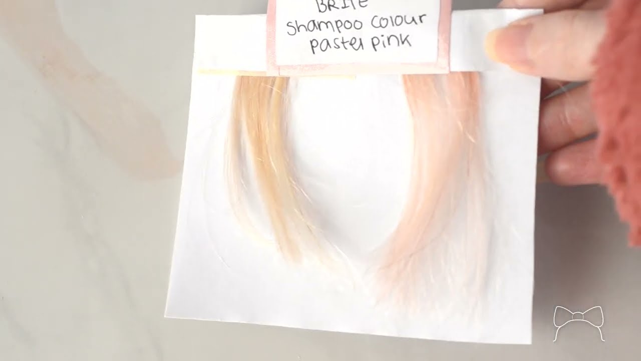 Brite Shampoo Colour Pastel Pink Before & After Swatching