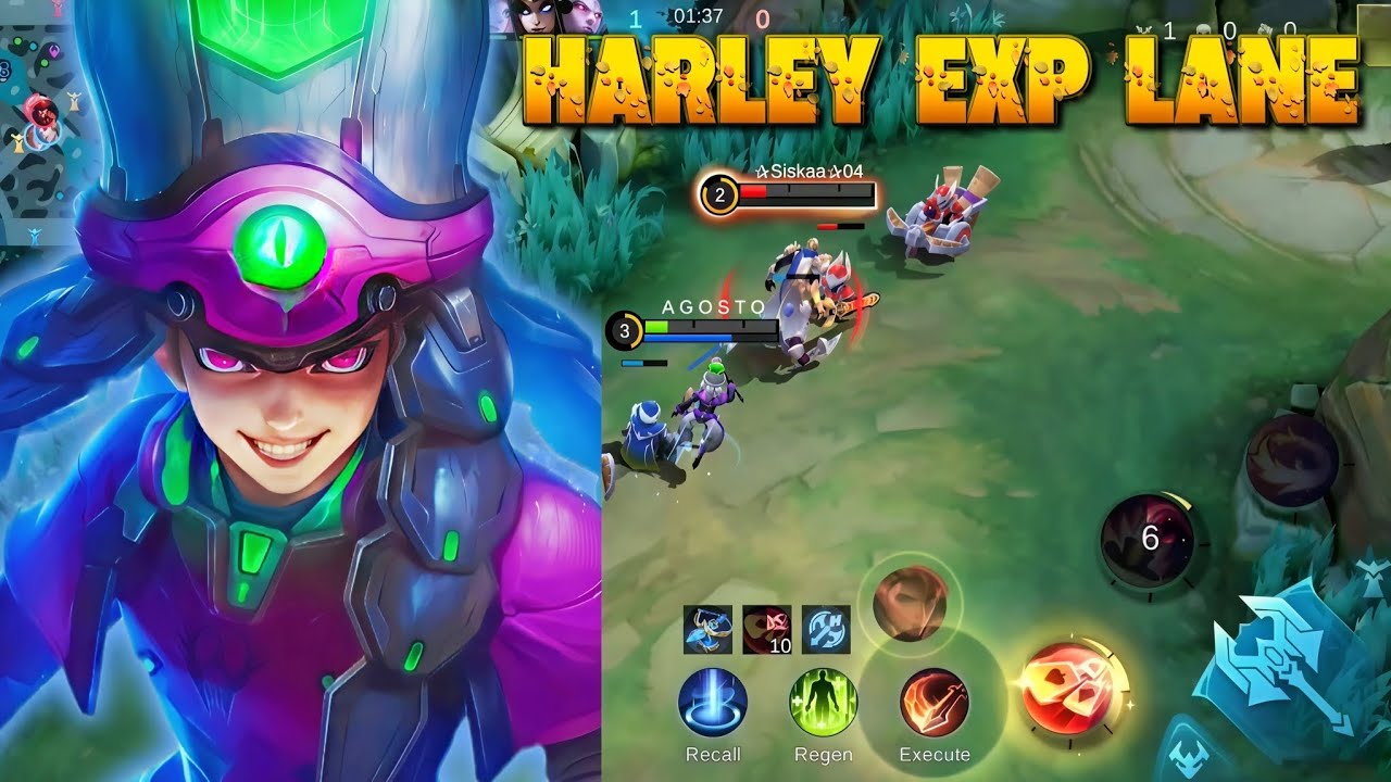 Gameplay Harley Exp Lane Ketika Lawan Alucard