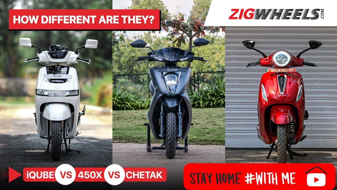 TVS iQube vs Ather 450X vs Bajaj Chetak | Which Electric Scooter Is For You? | ZigWheels.com