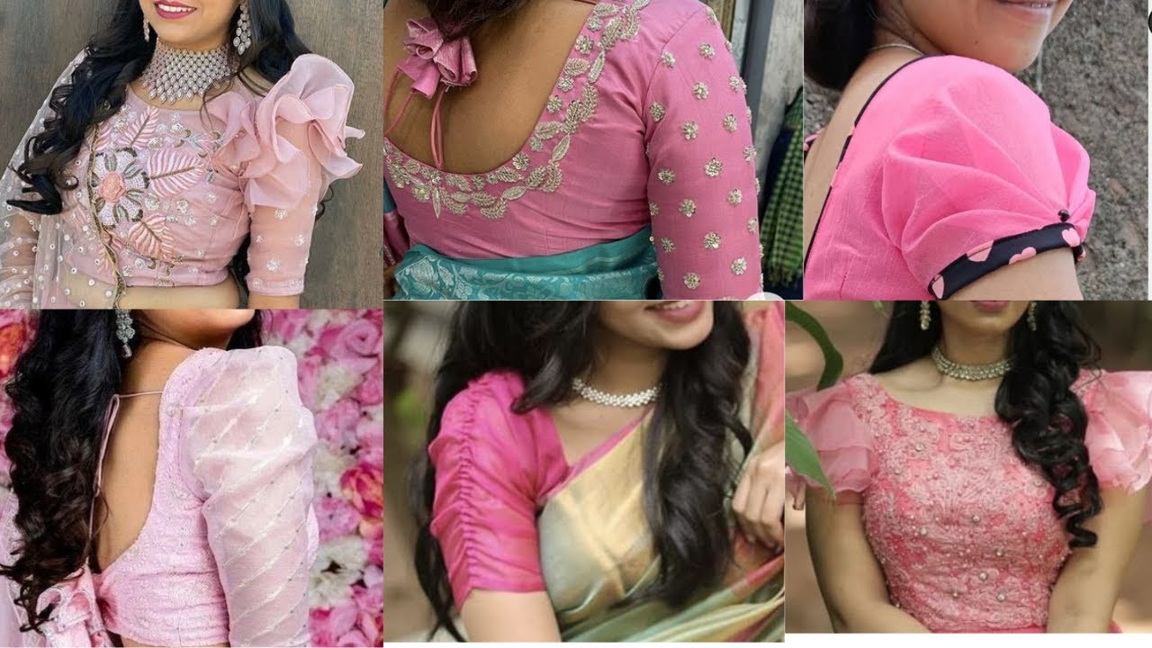 💓💞🌸Pink Colour Blouse Design Collections🌺💕
