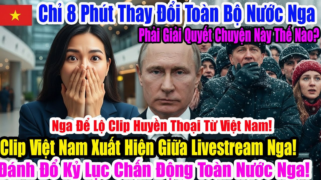 Nước Nga kinh ngạc! 8 phút phát nhầm clip Việt Nam lay động tim người dân từ Vladivostok tới Moscow.