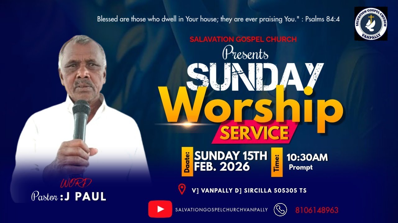 Sunday worship 15/02/2026