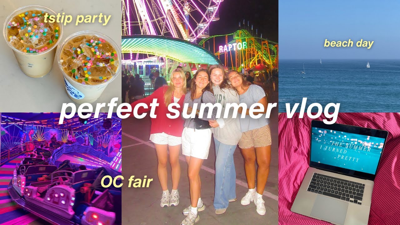 the PERFECT summer vlog ⭐️ tstip party, solo beach date, OC fair
