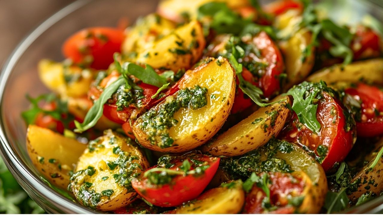 Bratkartoffeln als Salat mit Bärlauch? Ich hätte nie gedacht, wie gut das schmeckt.