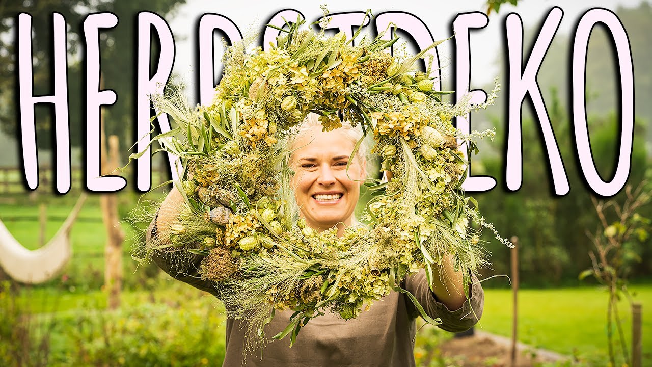 HERBSTKRANZ MIT HORTENSIEN SELBER BINDEN - DIY
