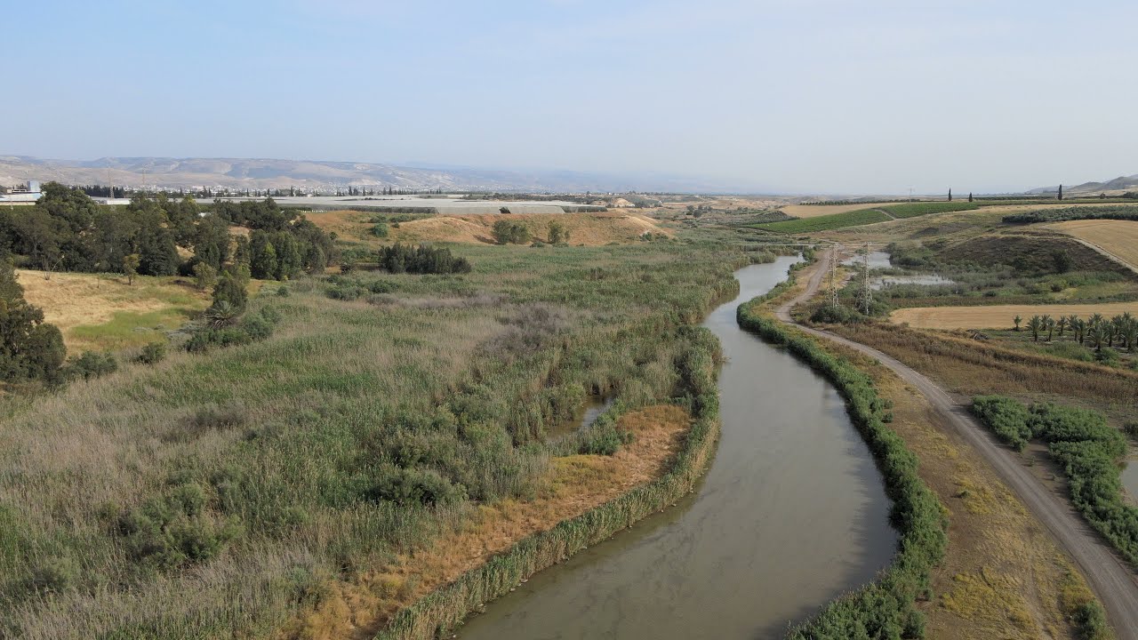 Flying over the Jordan River