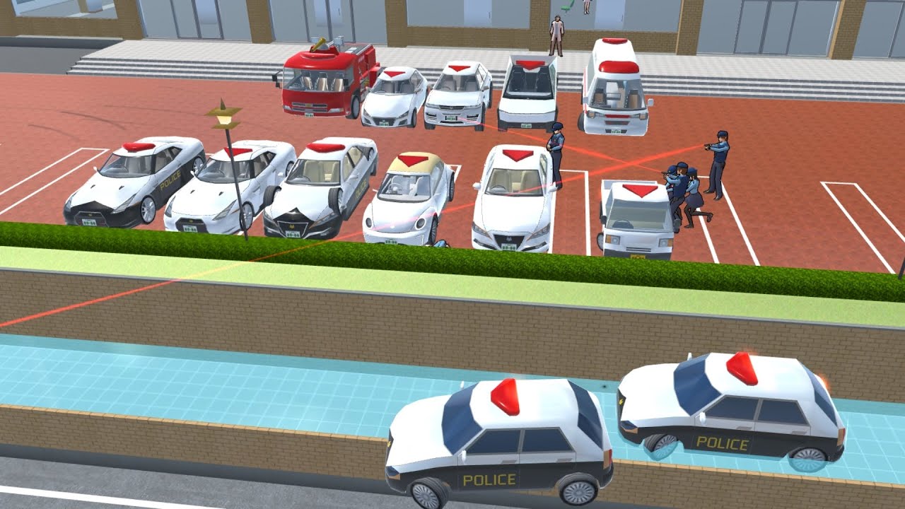 Collection all Police car 🚓, ambulance 🚑, fire truck 🚒 at Hospital part 19 SAKURA School Simulator