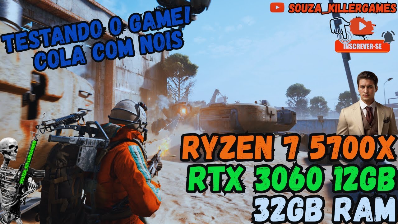 RYZEN 7 5700X + B550M TUF GAMING PLUS +  RTX3060 + 32GB RAM. ARC RIDERS COM AMIGOS.
