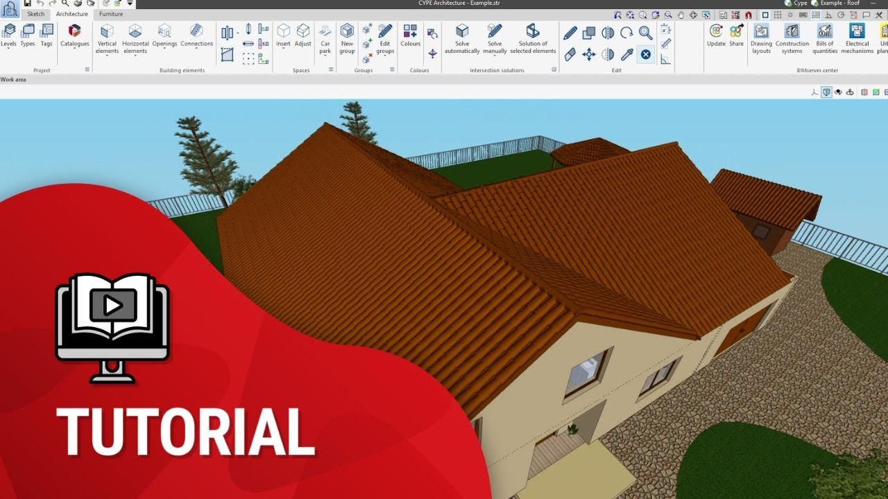 TUTORIAL: Cómo crear cubiertas inclinadas en CYPE Architecture
