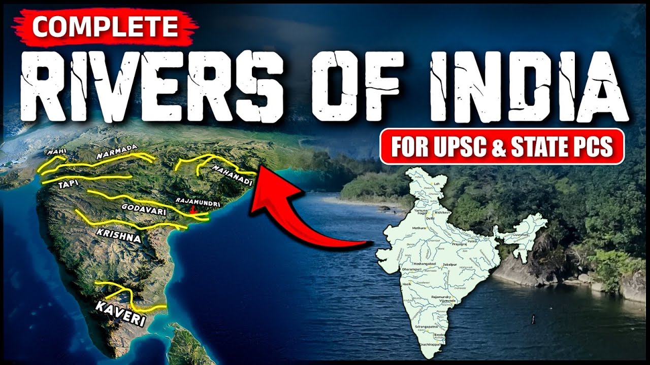 Indian Geography  - Complete  Indian RIVERS in ONE CLASS | UPSC Prelims 2025 | PWOnlyIAS