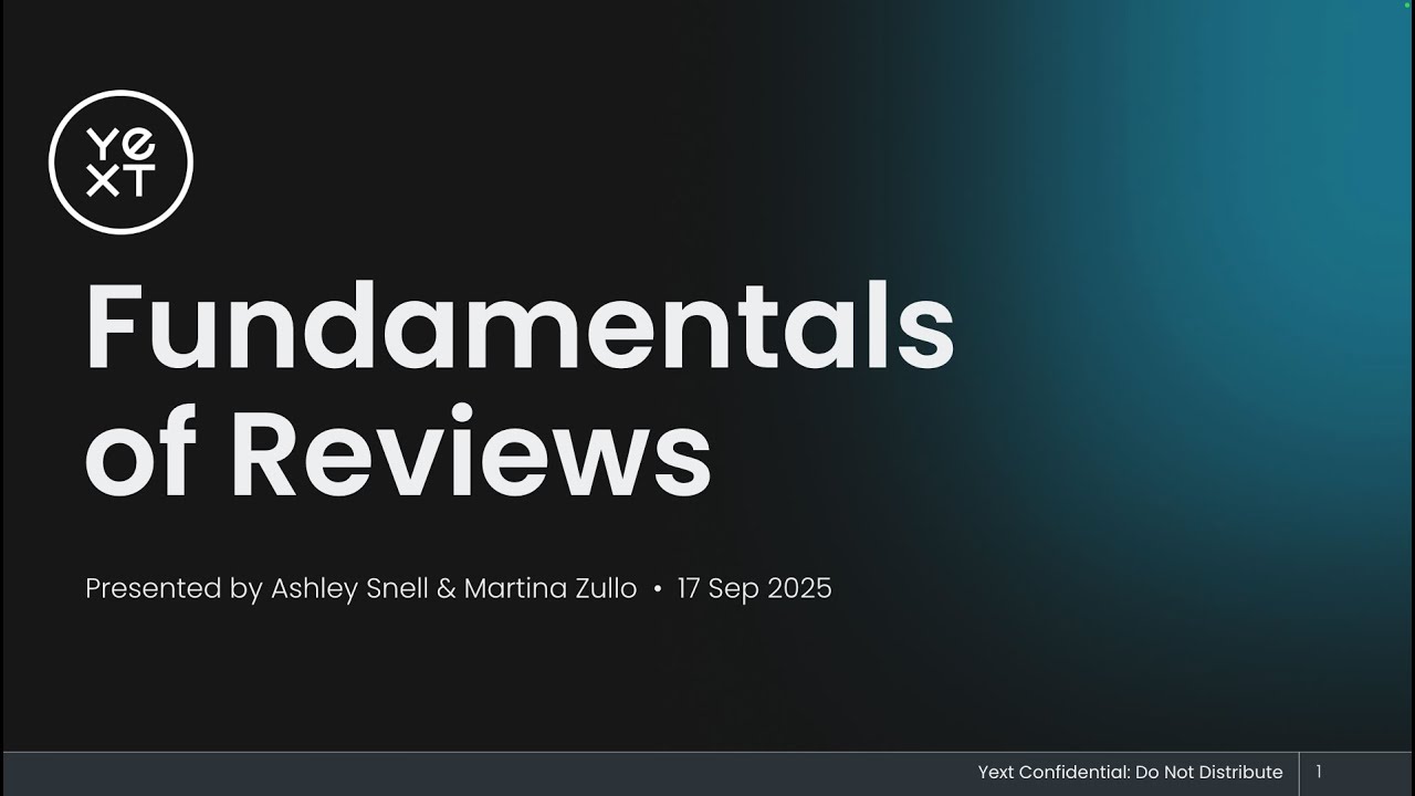 Fundamentals of Reviews
