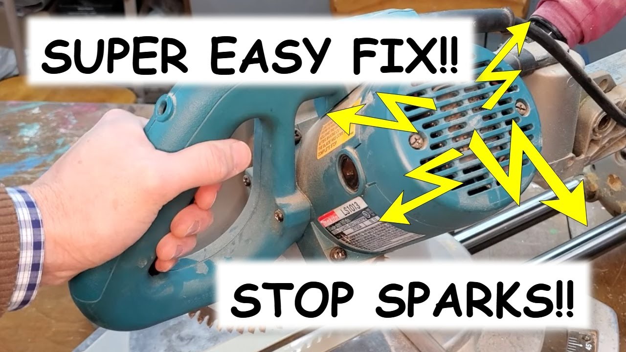 Sparking Miter Saw &ndash; Simple Fix &ndash; Bad Brake - Intermittent Starting