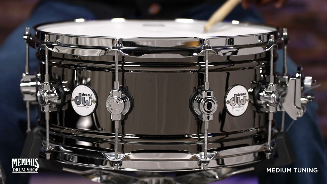DW 14x6.5 Design Series Black Nickel Over Brass Snare Drum (DDSD6514BNCR)