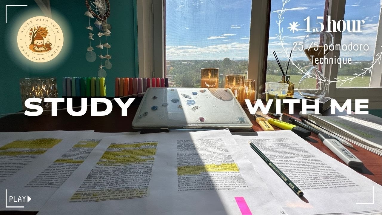 📚 1,5 Hour Study With Me | Pomodoro 25/5 ⏱️ | Background noise (No Music)