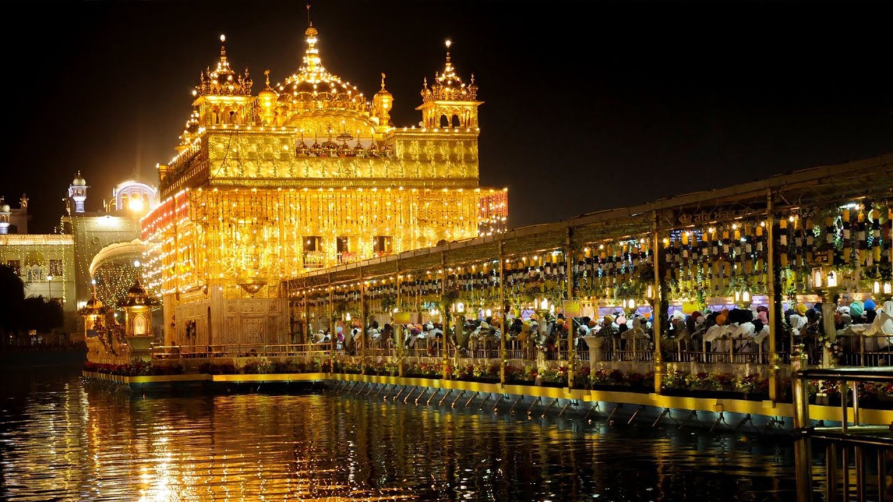 An illuminated Golden temple on the eve of 485th birth anniversary of Guru Ramdas Ji, in Amritsar