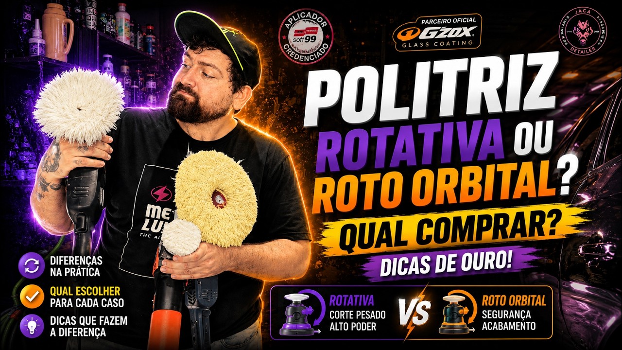 qual a melhor? politriz rotativa ou roto orbital assista antes de comprar #polimento
