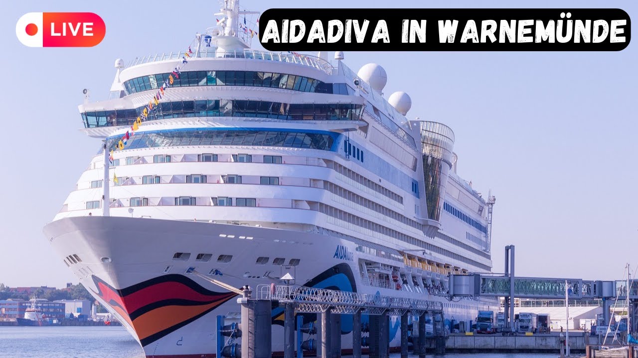 AIDAdiva – Auslaufen aus Warnemünde | Live Shipspotting Ostsee