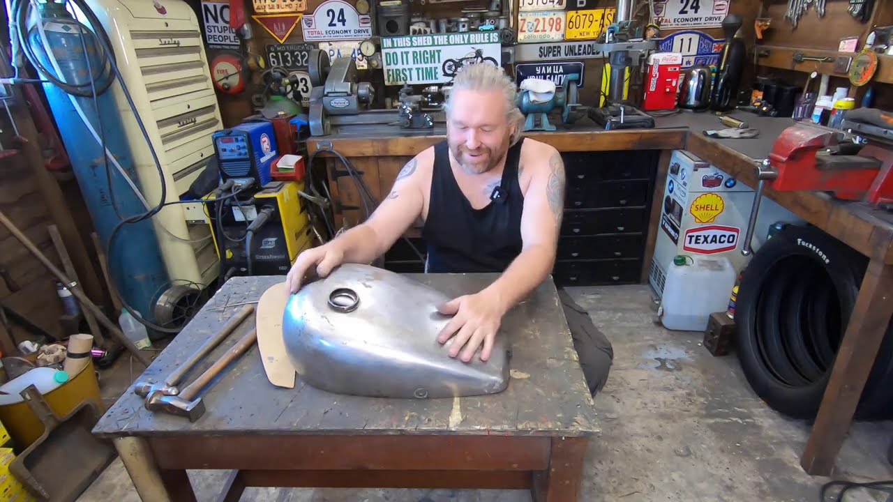 Motorcycle fuel tank repair part 3
