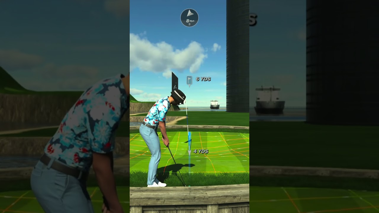 PGA 2k23 Trick Shot Hole #golf #golfswing #pga2k23