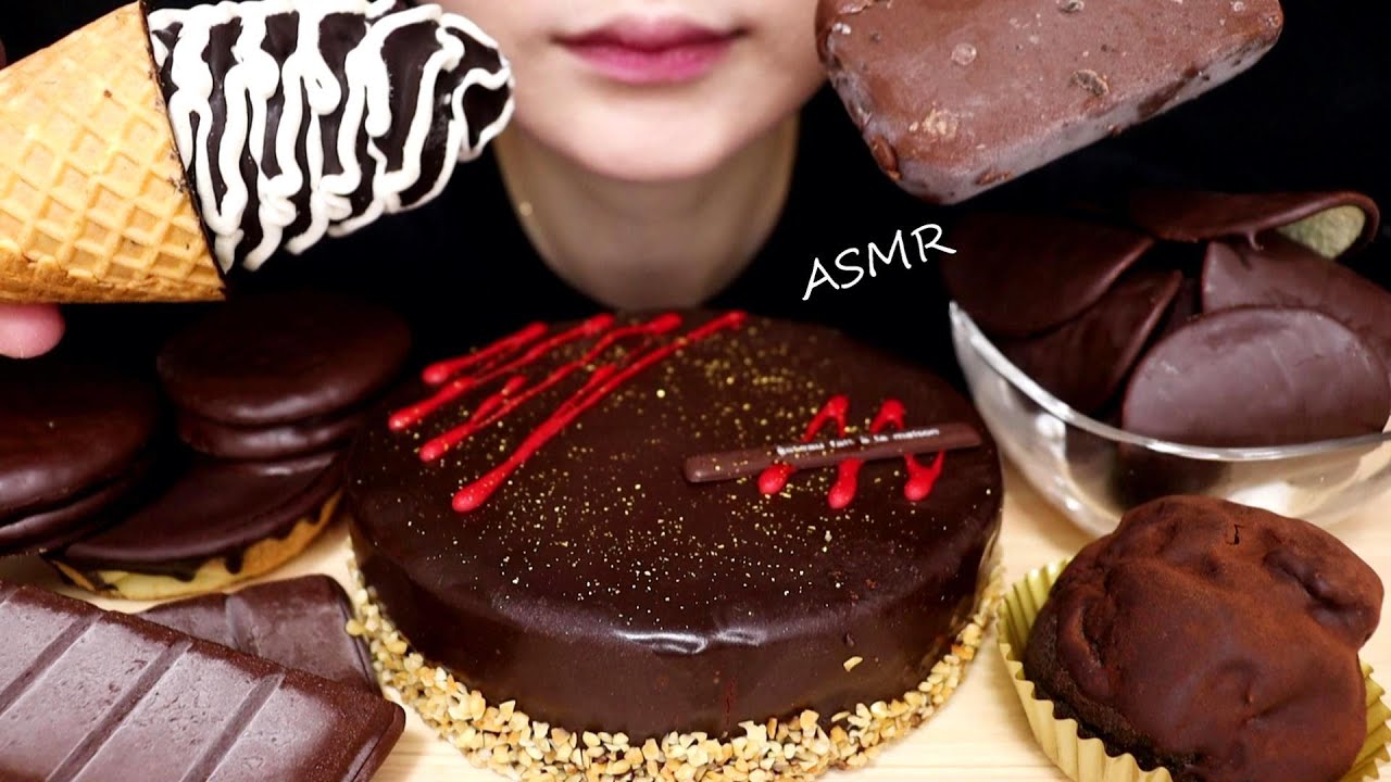 [ASMR] Ешьте шоколадный десерт