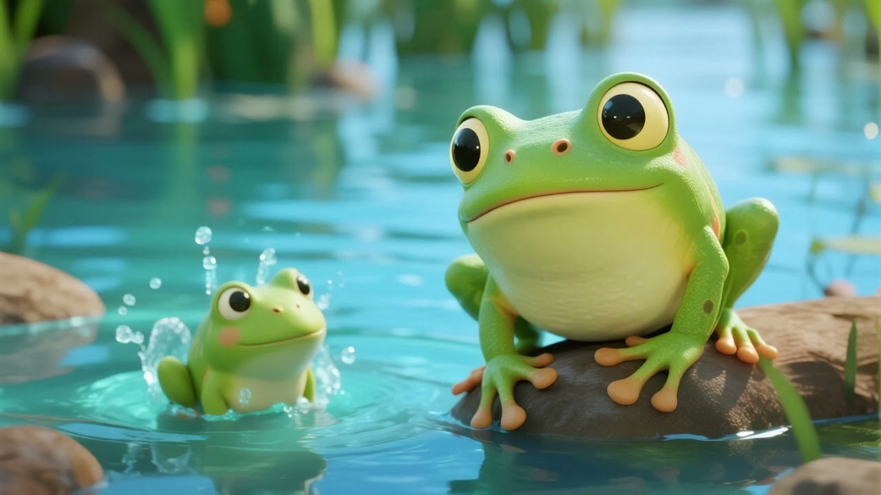 Little Frogs Have Fun in the Pond 🐸 | Splashy Kids Song